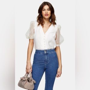 Topshop puff sleeve top